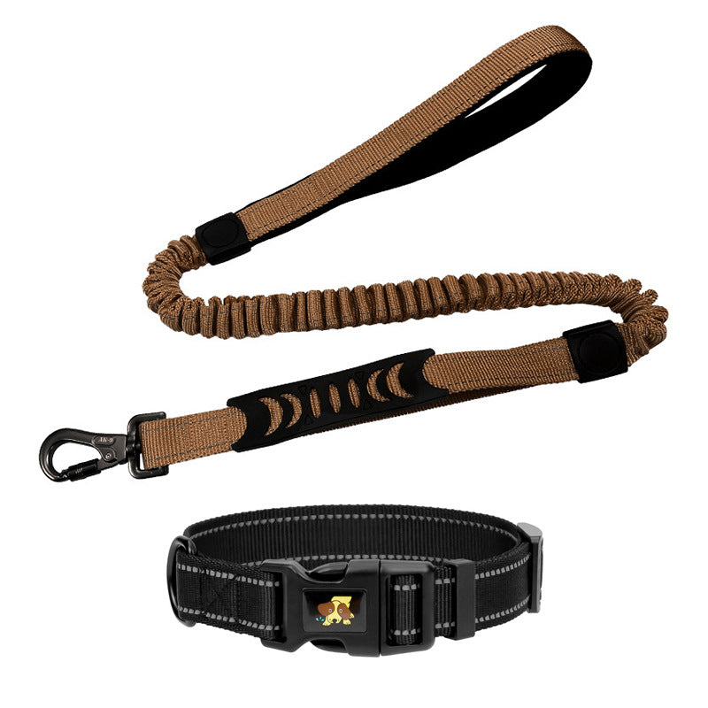 Retractable Reflective Dog Leash with Shock Absorption