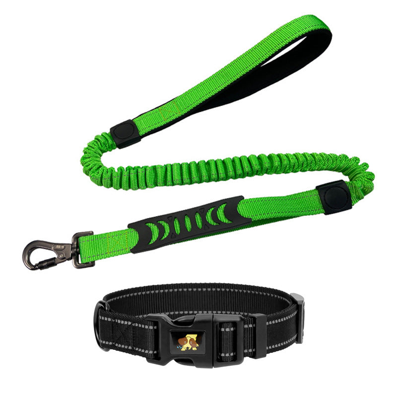 Retractable Reflective Dog Leash with Shock Absorption